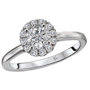 Halo Semi-Mount Diamond Ring