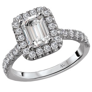 Halo Semi-Mount Diamond Ring