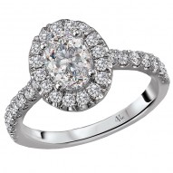 Halo Semi-Mount Diamond Ring