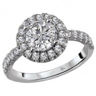 Halo Semi-Mount Diamond Ring