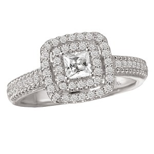 Halo Semi-Mount Diamond Ring