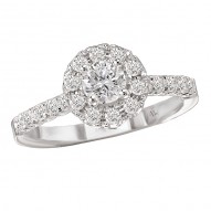 Halo Semi-Mount Diamond Ring