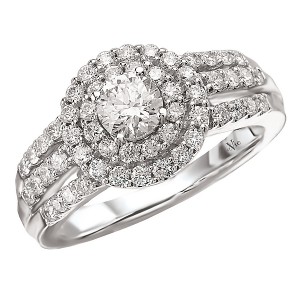 Halo Semi-Mount Diamond Ring