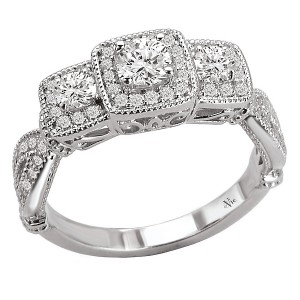 Halo Semi-Mount Diamond Ring