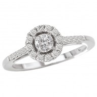 Halo Semi-Mount Diamond Ring