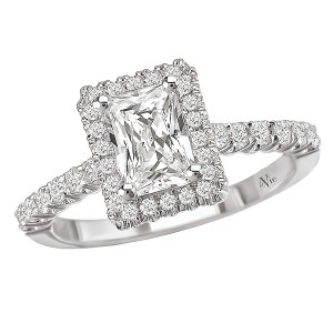 Halo Semi-Mount Diamond Ring