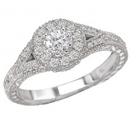 Split Shank Semi-Mount Diamond Ring