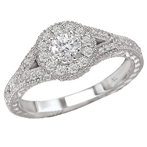 Split Shank Semi-Mount Diamond Ring