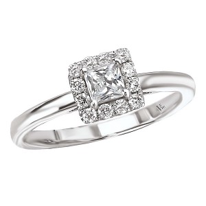 Halo Semi-Mount Diamond Ring
