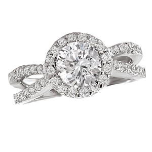 Split Shank Semi-Mount Diamond Ring