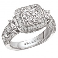Halo Semi-Mount Diamond Ring