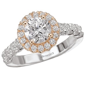 Two Tone Semi-Mount Diamond Ring