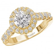 Halo Semi-Mount Diamond Ring