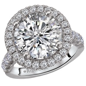 Halo Semi-Mount Diamond Ring