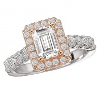Two Tone Semi-Mount Diamond Ring