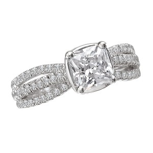 Split Shank Semi-Mount Diamond Ring