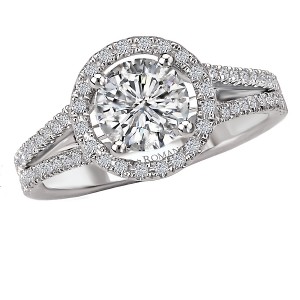 Split Shank Semi-Mount Diamond Ring