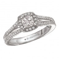 Halo Semi-Mount Diamond Ring