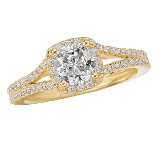 Halo Semi-Mount Diamond Ring