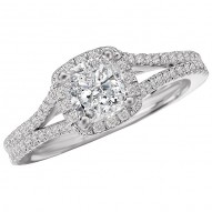 Split Shank Semi-Mount Diamond Ring