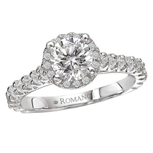 Halo Semi-Mount Diamond Ring