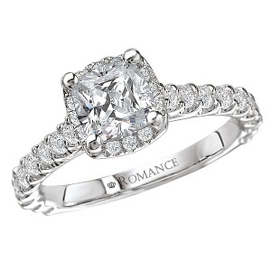Halo Semi-Mount Diamond Ring