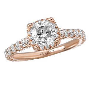 Halo Semi-Mount Diamond Ring