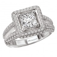 Halo Semi-Mount Diamond Ring