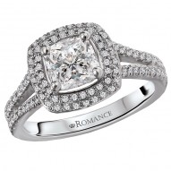 Halo Semi-Mount Diamond Ring