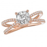 Split Shank Semi-Mount Diamond Ring