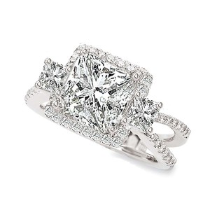 Halo Semi-Mount Diamond Ring