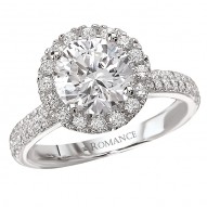 Halo Semi-Mount Diamond Ring