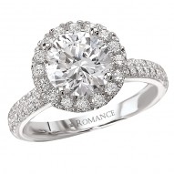 Halo Semi-Mount Diamond Ring