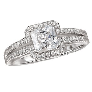 Split Shank Semi-Mount Diamond Ring