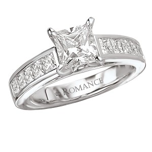 Peg Head Semi-Mount Diamond Ring