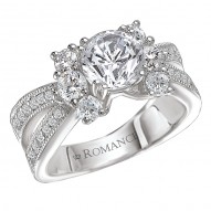 Peg Head Semi-Mount Diamond Ring