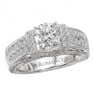 Peg Head Semi-Mount Diamond Ring