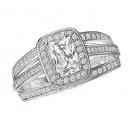 Split Shank Semi-Mount Diamond Ring