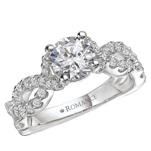 Halo Semi-Mount Diamond Ring