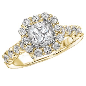 Halo Semi-Mount Diamond Ring