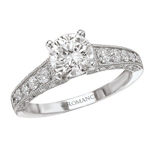 Peg Head Semi-Mount Diamond Ring