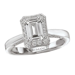 Halo Semi-Mount Diamond Ring
