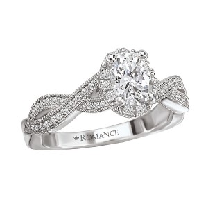 Halo Semi-Mount Diamond Ring