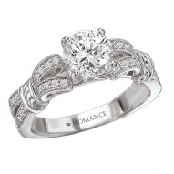 Peg Head Semi-Mount Diamond Ring