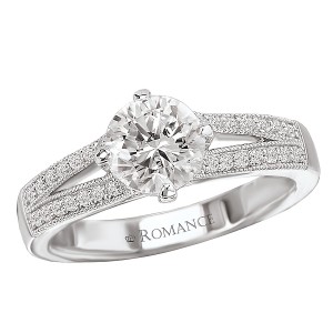 Split Shank Semi-Mount Diamond Ring