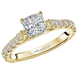 Peg Head Semi-Mount Diamond Ring