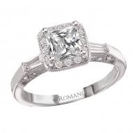 Halo Semi-Mount Diamond Ring