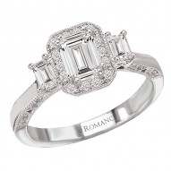 Halo Semi-Mount Diamond Ring