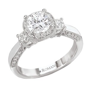 Halo Semi-Mount Diamond Ring
