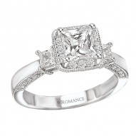 Halo Semi-Mount Diamond Ring